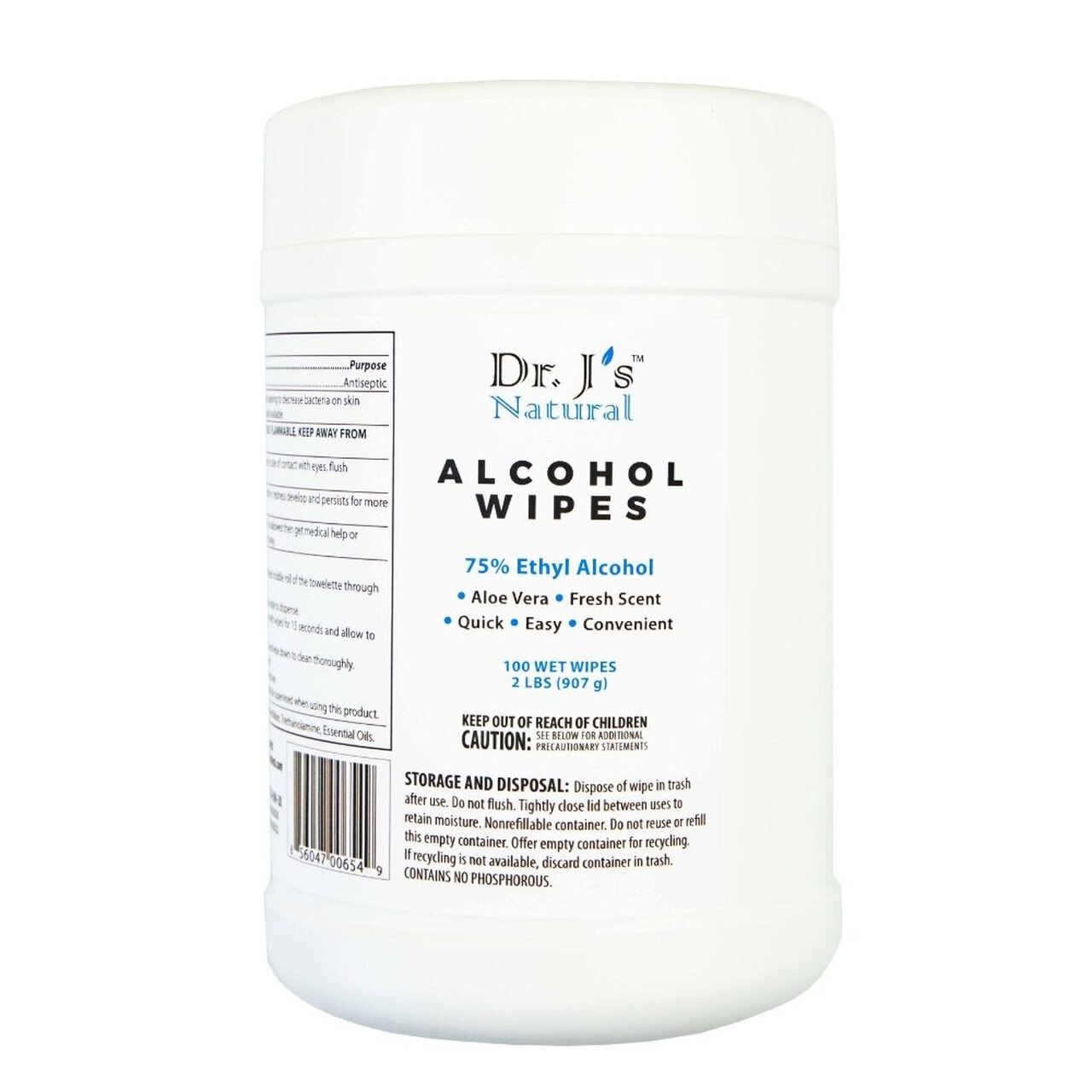 DR JS NATURAL Alcohol Wet Hand Wipes 75 Alcohol 100 sheets DMES